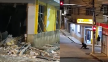Criminosos explodem cofre de banco e fogem jogando pregos em MG