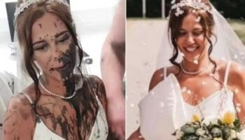 Cunhada invade casamento, agride noiva e joga tinta preta no vestido