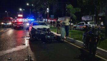 Motorista no celular atropela três policiais durante abordagem em MG
