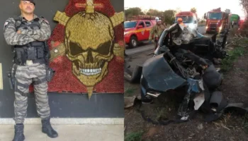 Tenente da PM morre em colisão frontal entre carro e ônibus na MG-424, em Sete Lagoas