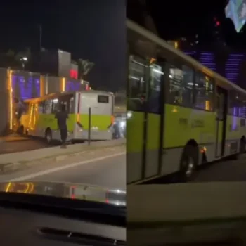 Ônibus invade motel no Anel Rodoviário de Belo Horizonte