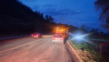 Acidente deixa pai e filho feridos na AMG-1210, em Itabira