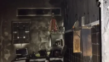 Mulher sofre queimaduras de segundo grau após incêndio em residência em Juiz de Fora